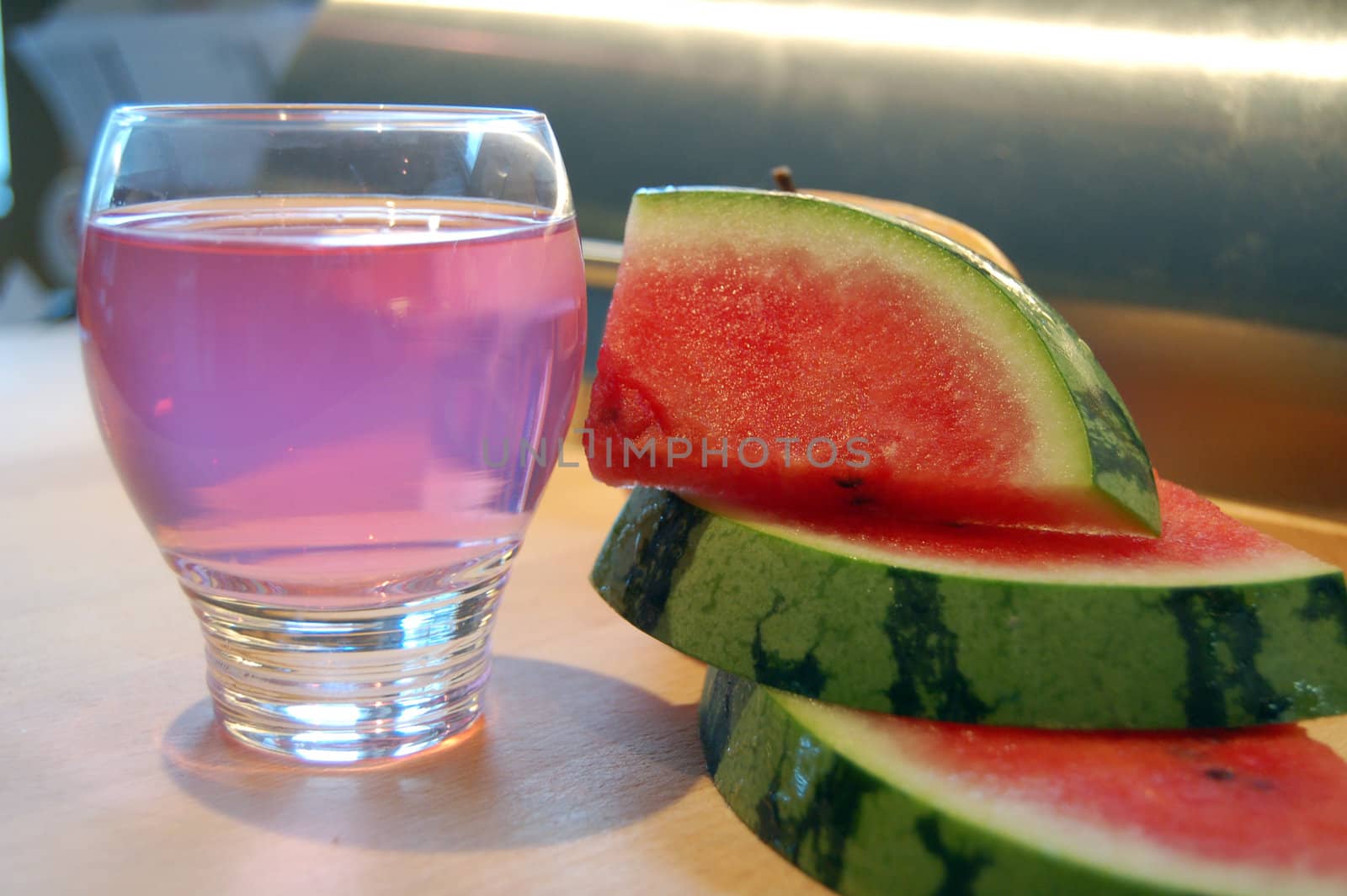 Watermelon and juice