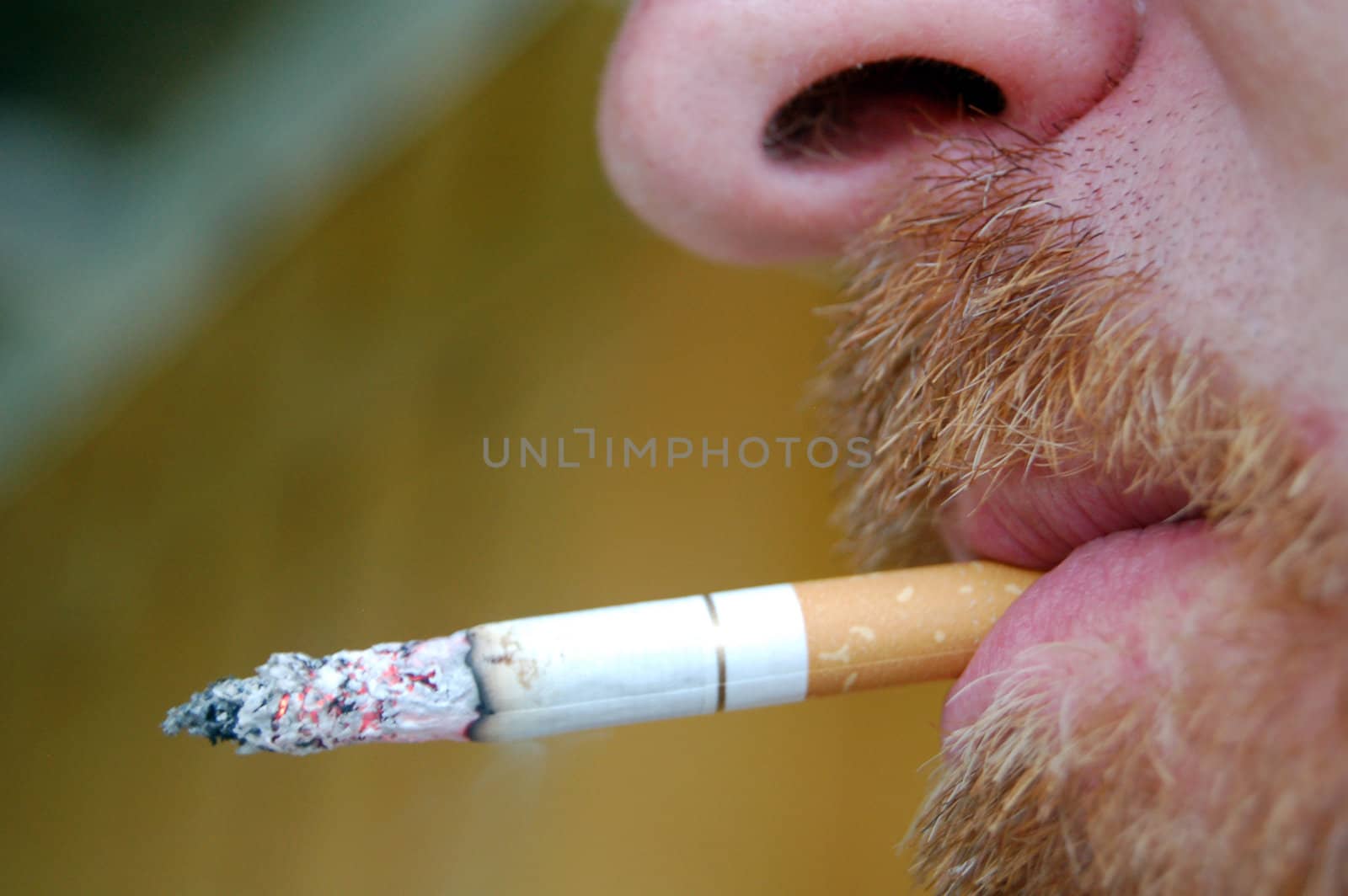 smoking a cigarette