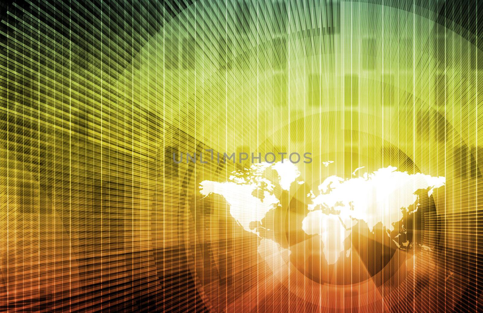 Security Network Data of the World Background