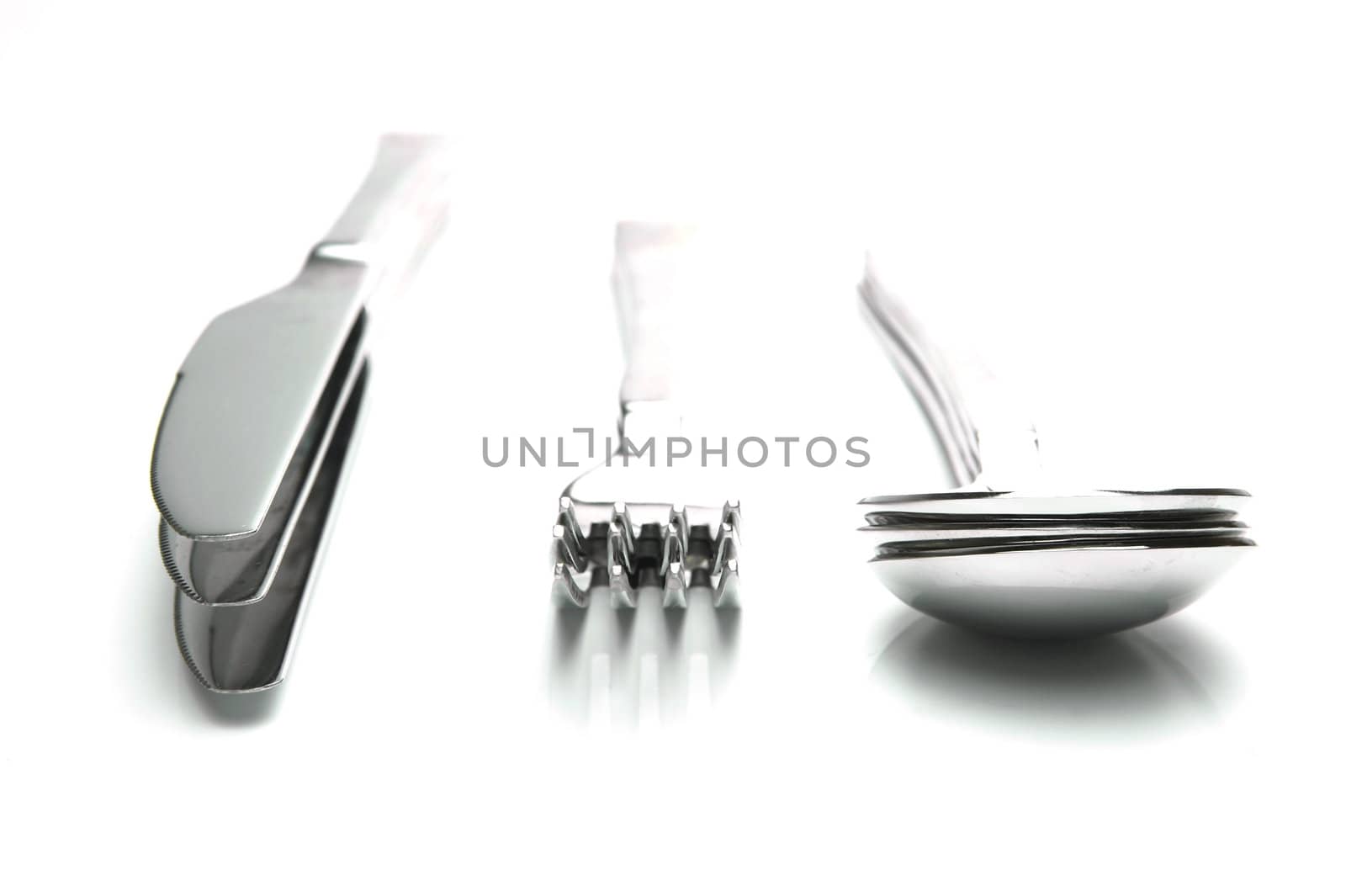 Cutlery isolated against a white background