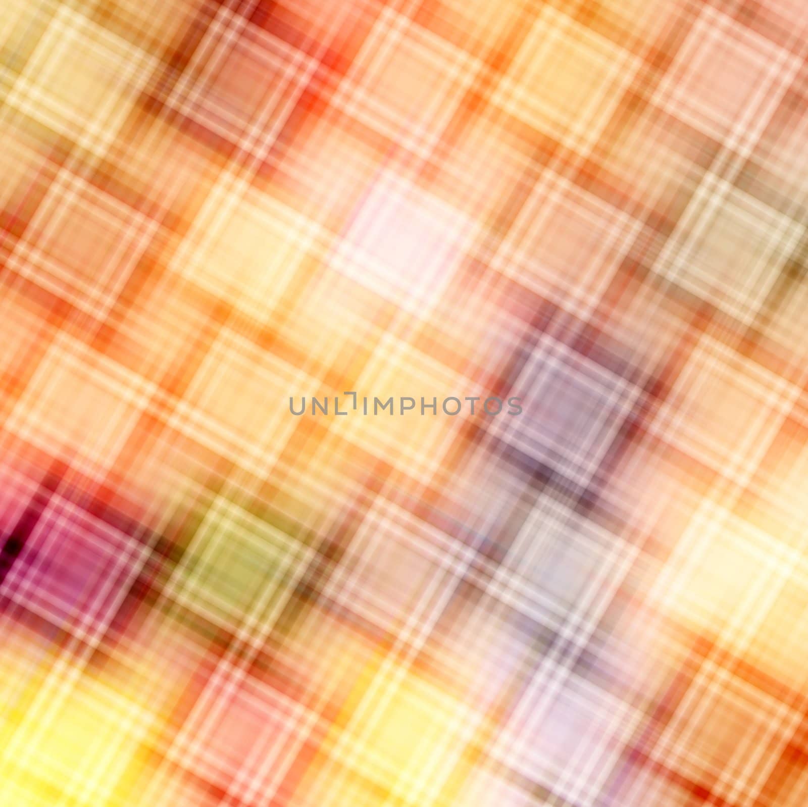Pattern of diagonal blurred cubes in warm colors