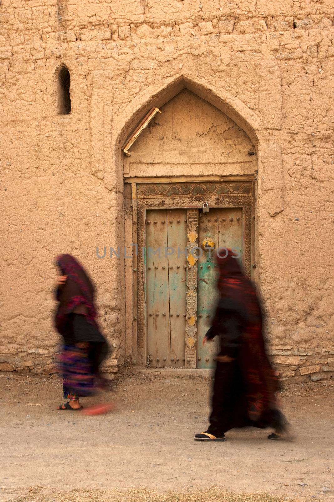 Arab women in the village of Birkat Al Mouz in the Sultanate of Oman.