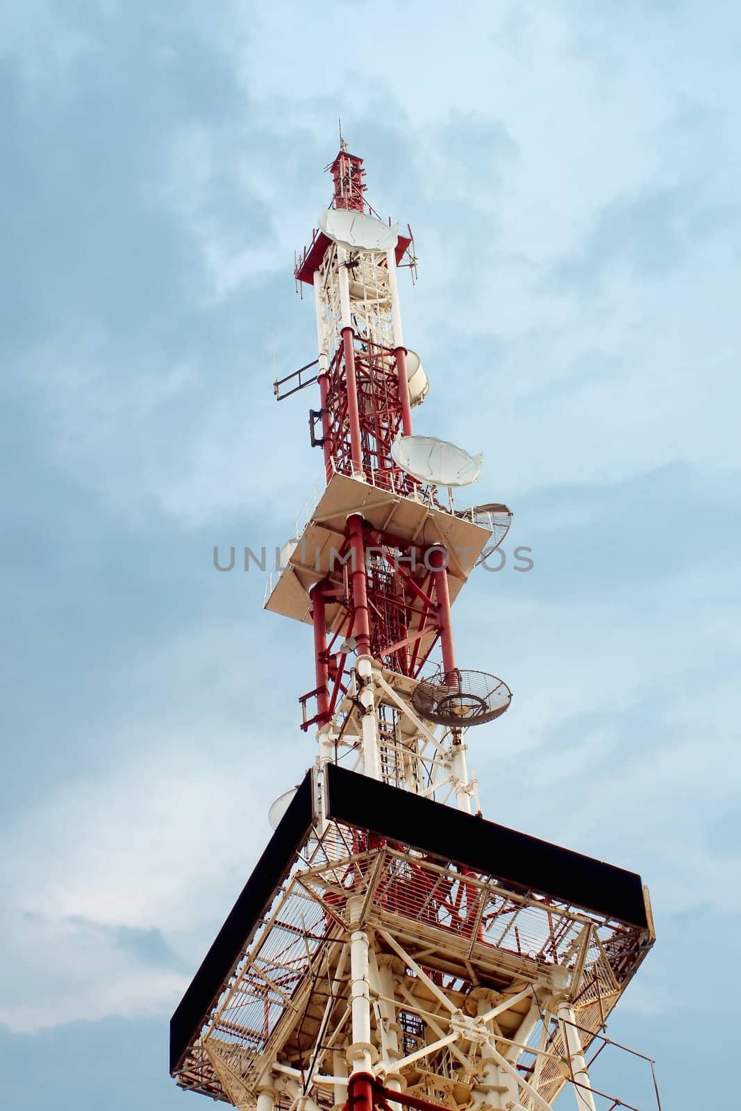 big telecommunication tower in Vietnam / Asia