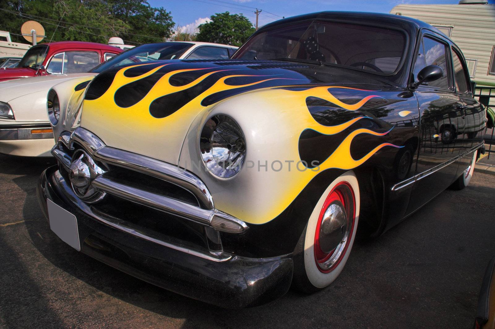 Flamed Hotrod Car by jdebordphoto