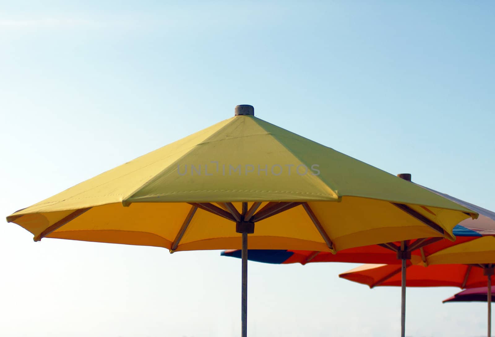 Colorful beach umbrellas