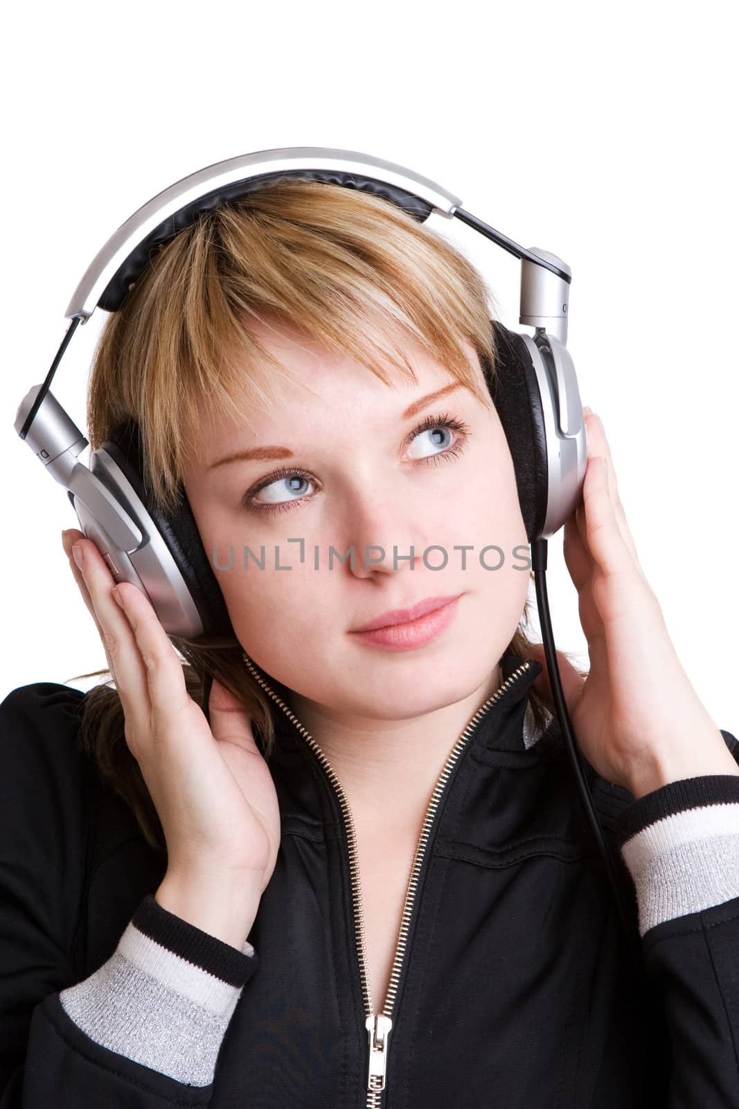 a beautiful girl with Headphones