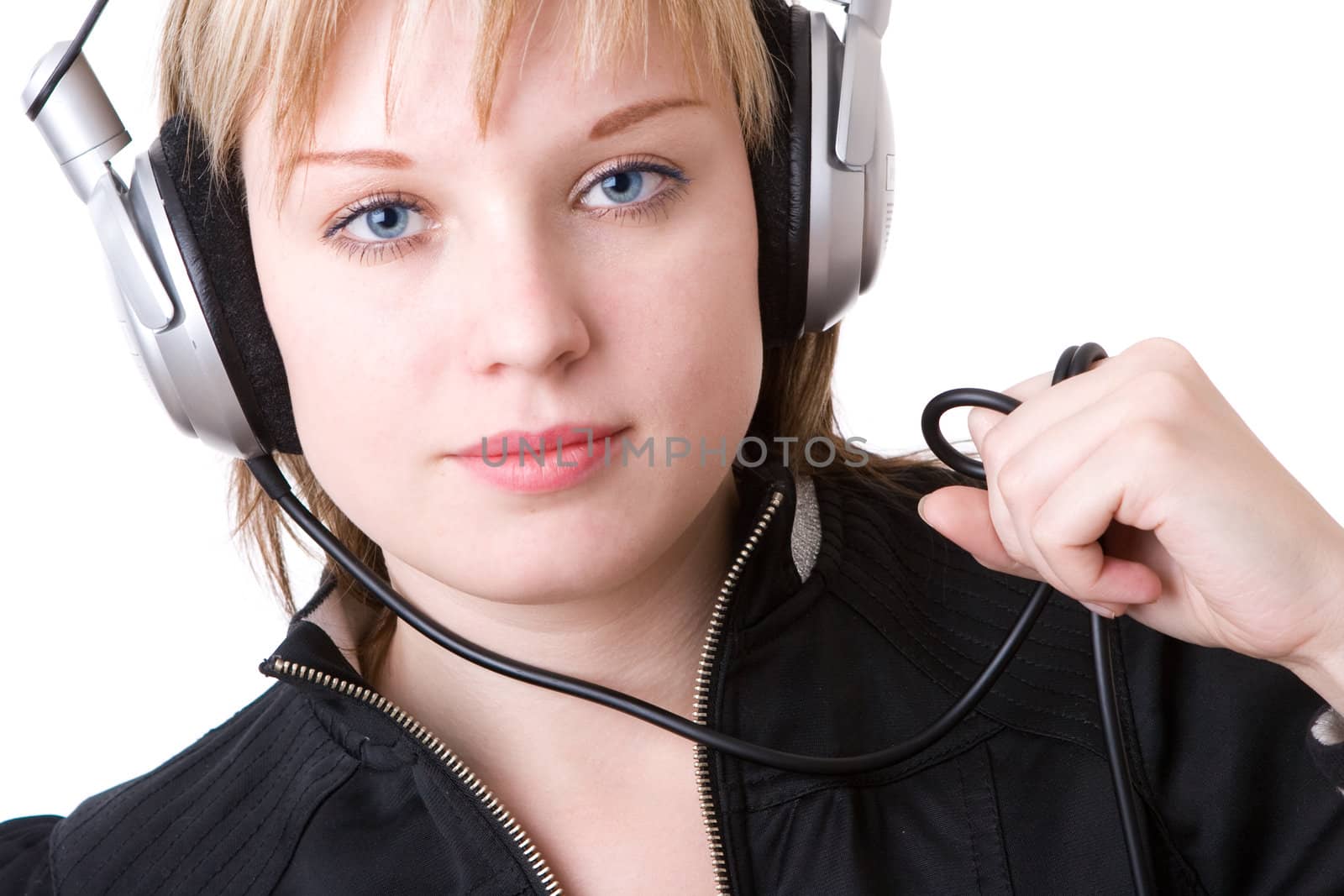 a beautiful girl with Headphones