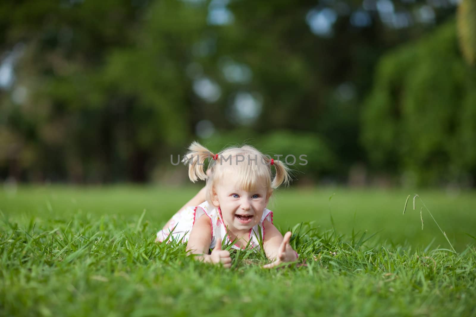 girl on the grass by vsurkov