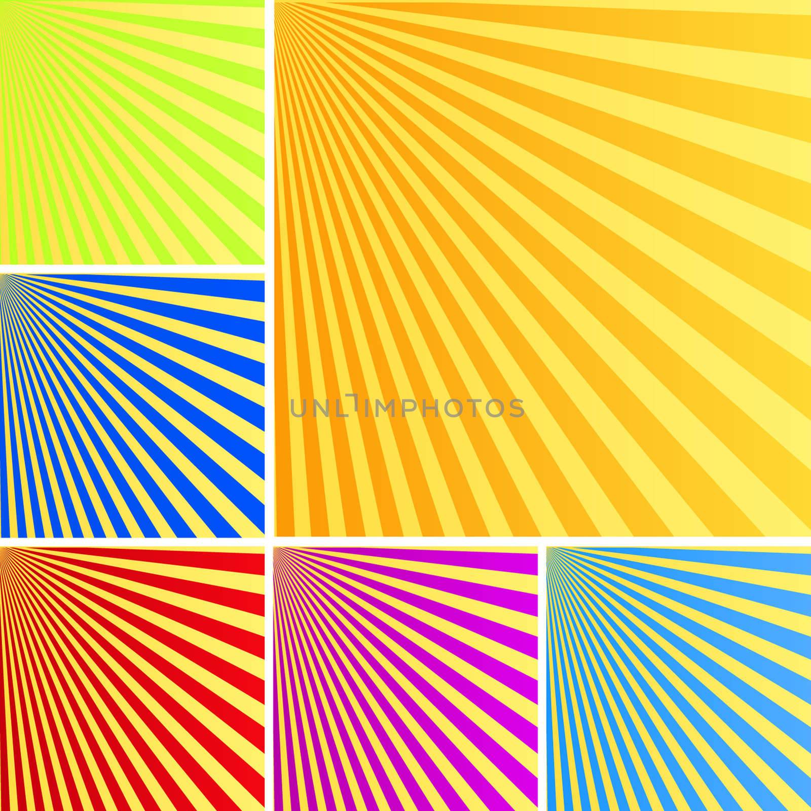 Sun rays background in colors
