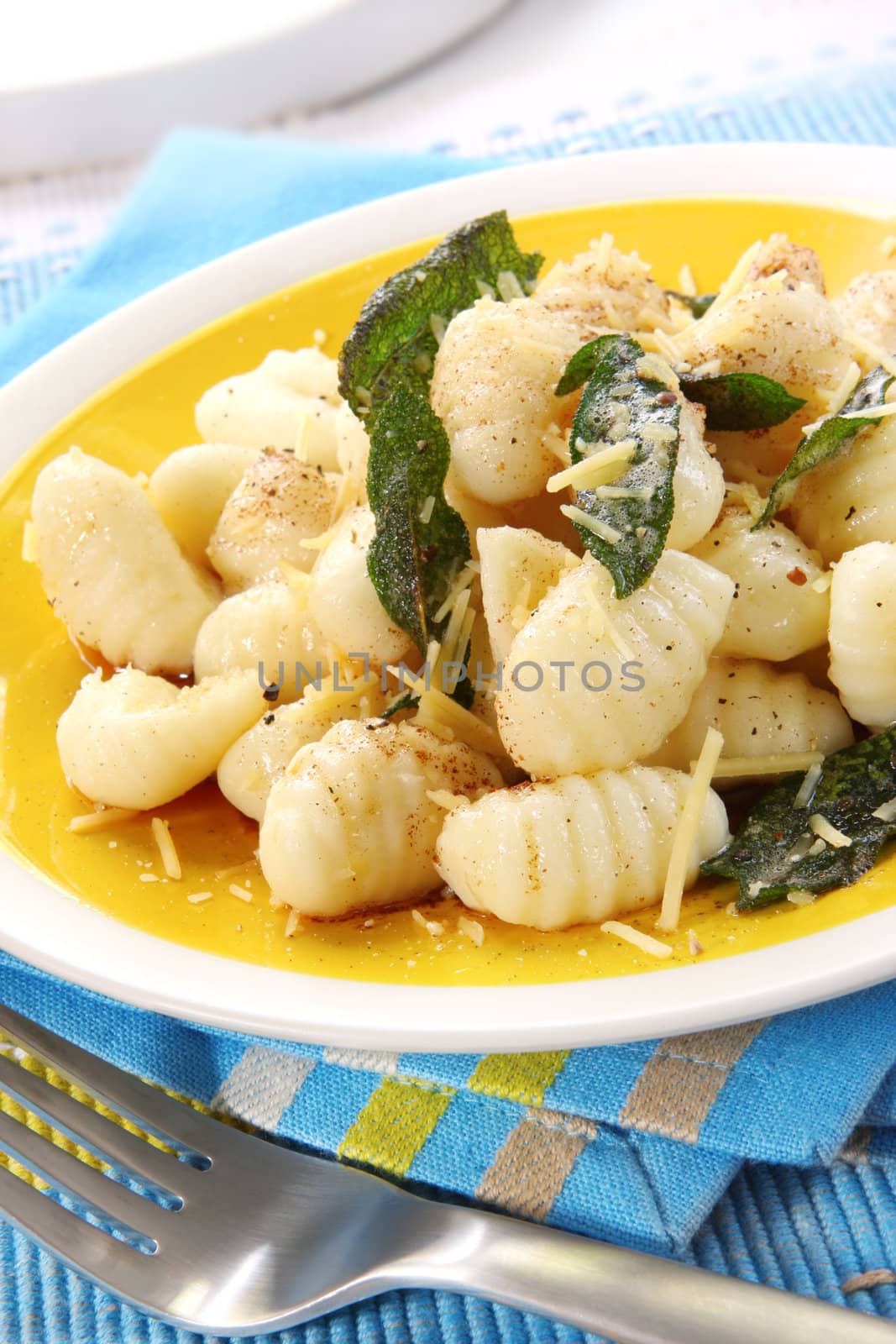 Potato gnocchi with burnt sage butter and parmesan shavings.  Rich, but delicious!