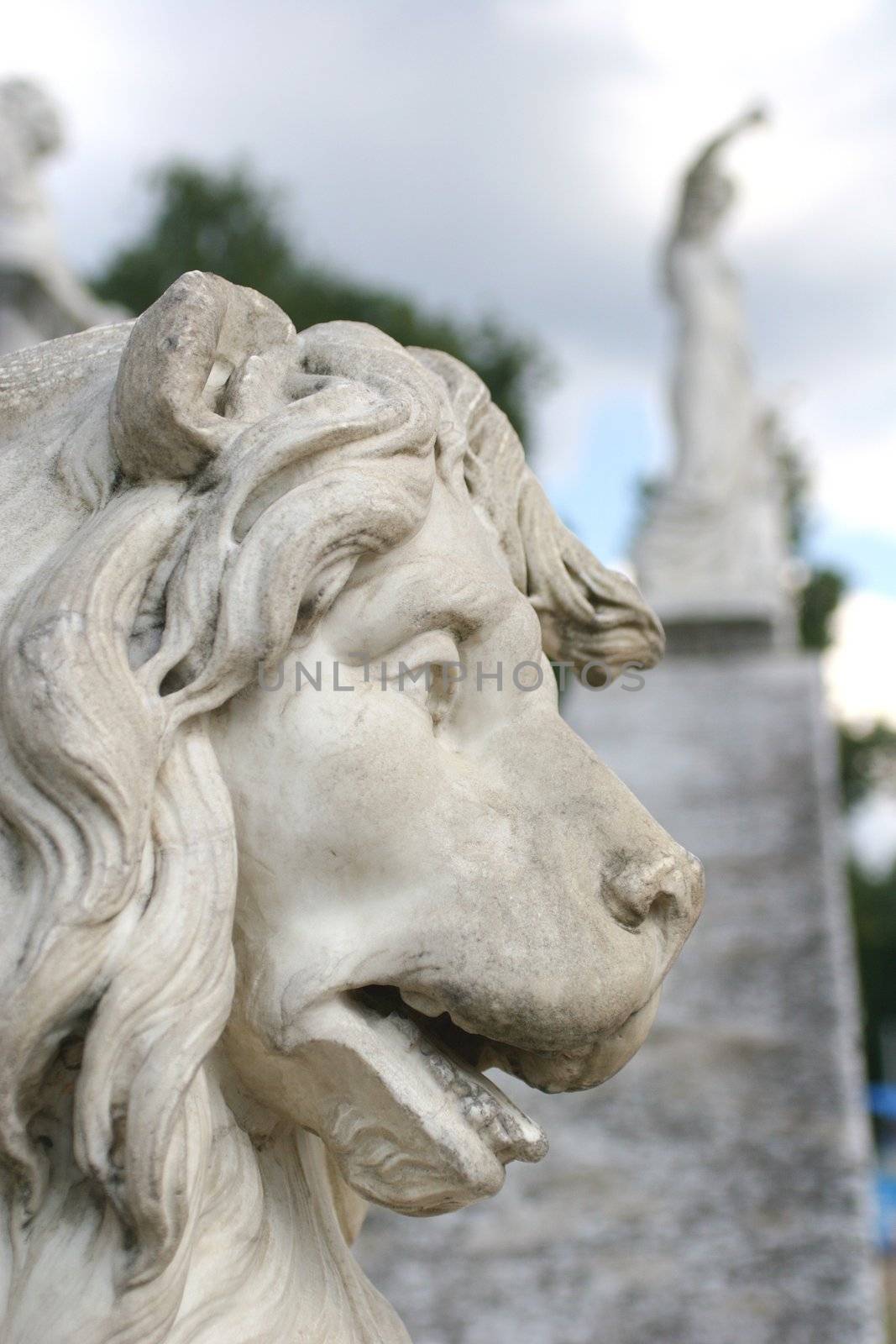 Antique Sculpture, Head of the Lion by Astroid