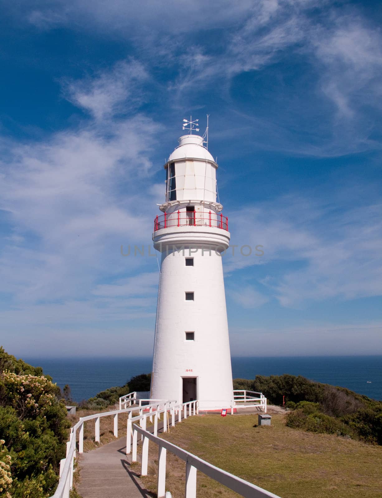 Lighthouse at Cape Otway off the coast of Australia