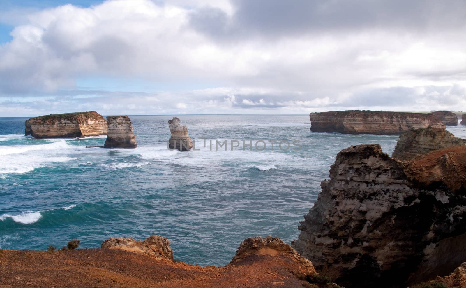 Spectacular scenery along the coastline in the Bay of Island Coastal Park in Australia