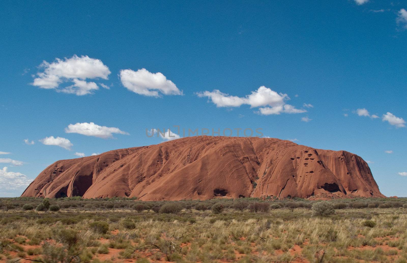 Ayers Rock in Australia in the late afternoon