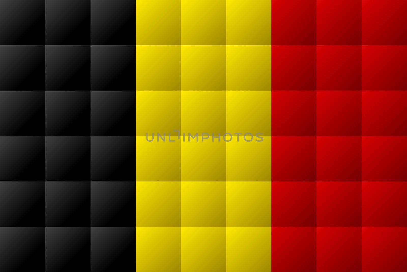 Flag of Belgium in black, yellow and red