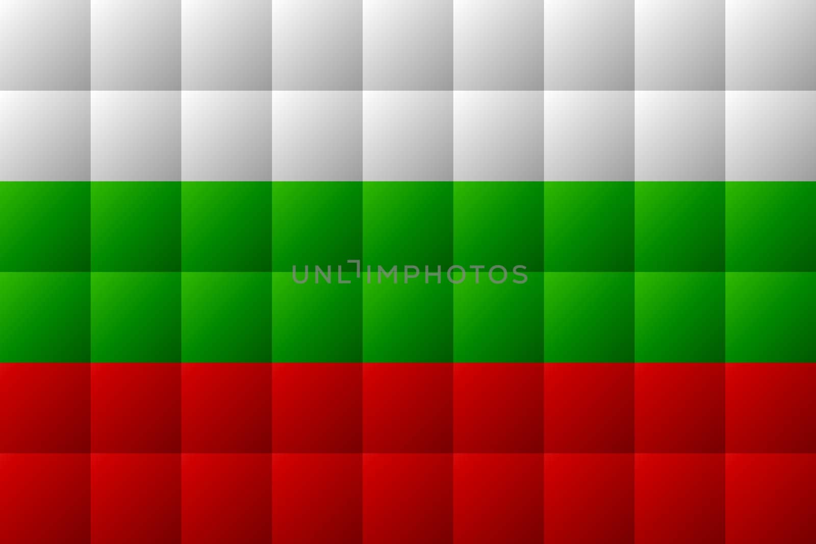 Flag of Bulgaria in white, green and red