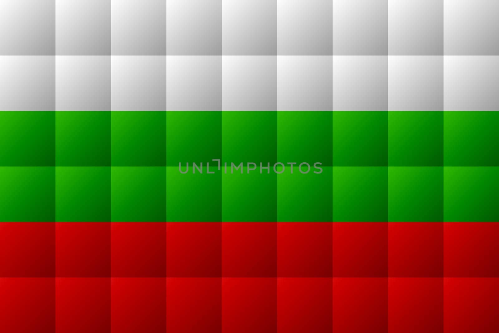 Flag of Bulgaria in white, green and red