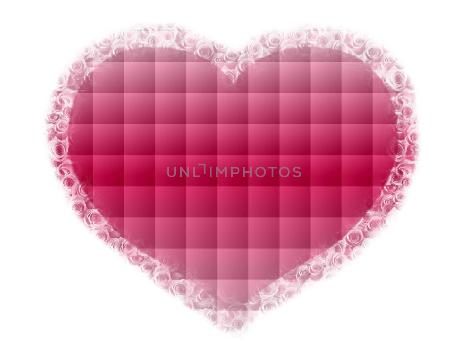 Heart with roses
