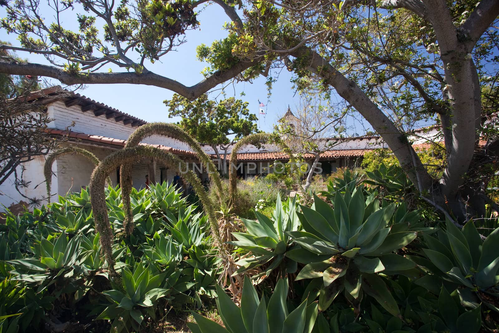 Interior of Case de Estudillo in Old Town San Diego in courtyard