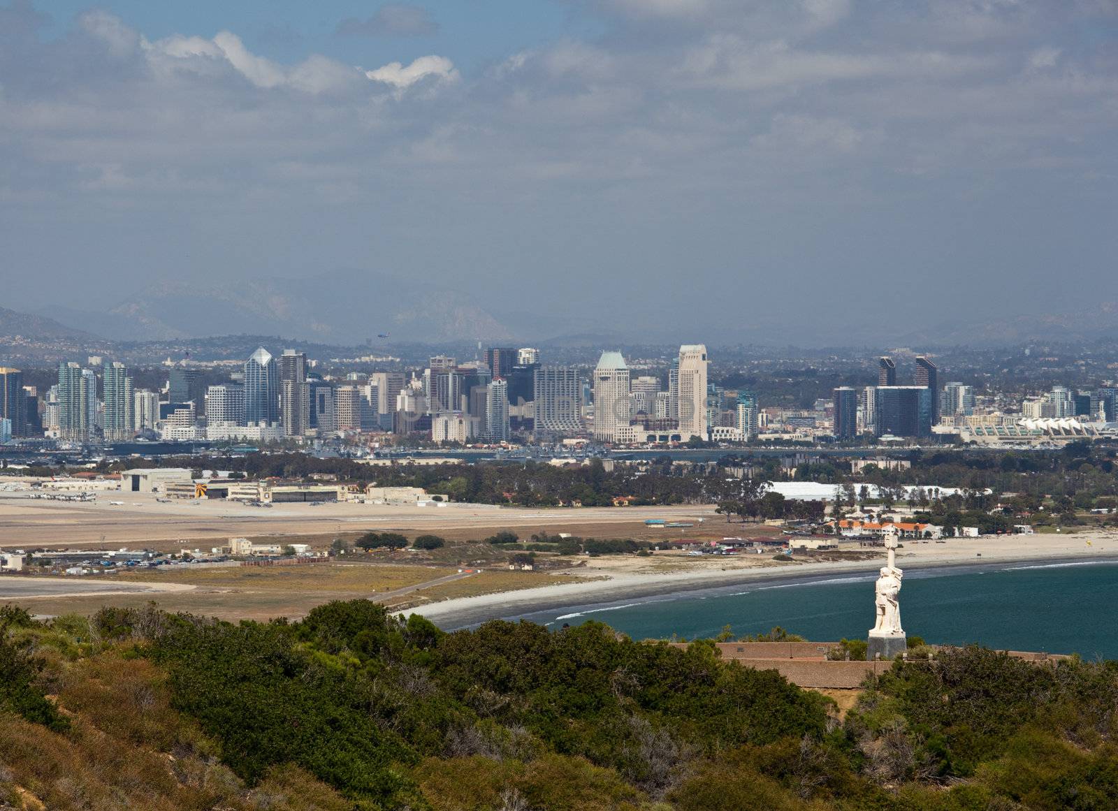 Cabrillo monument and San Diego by steheap
