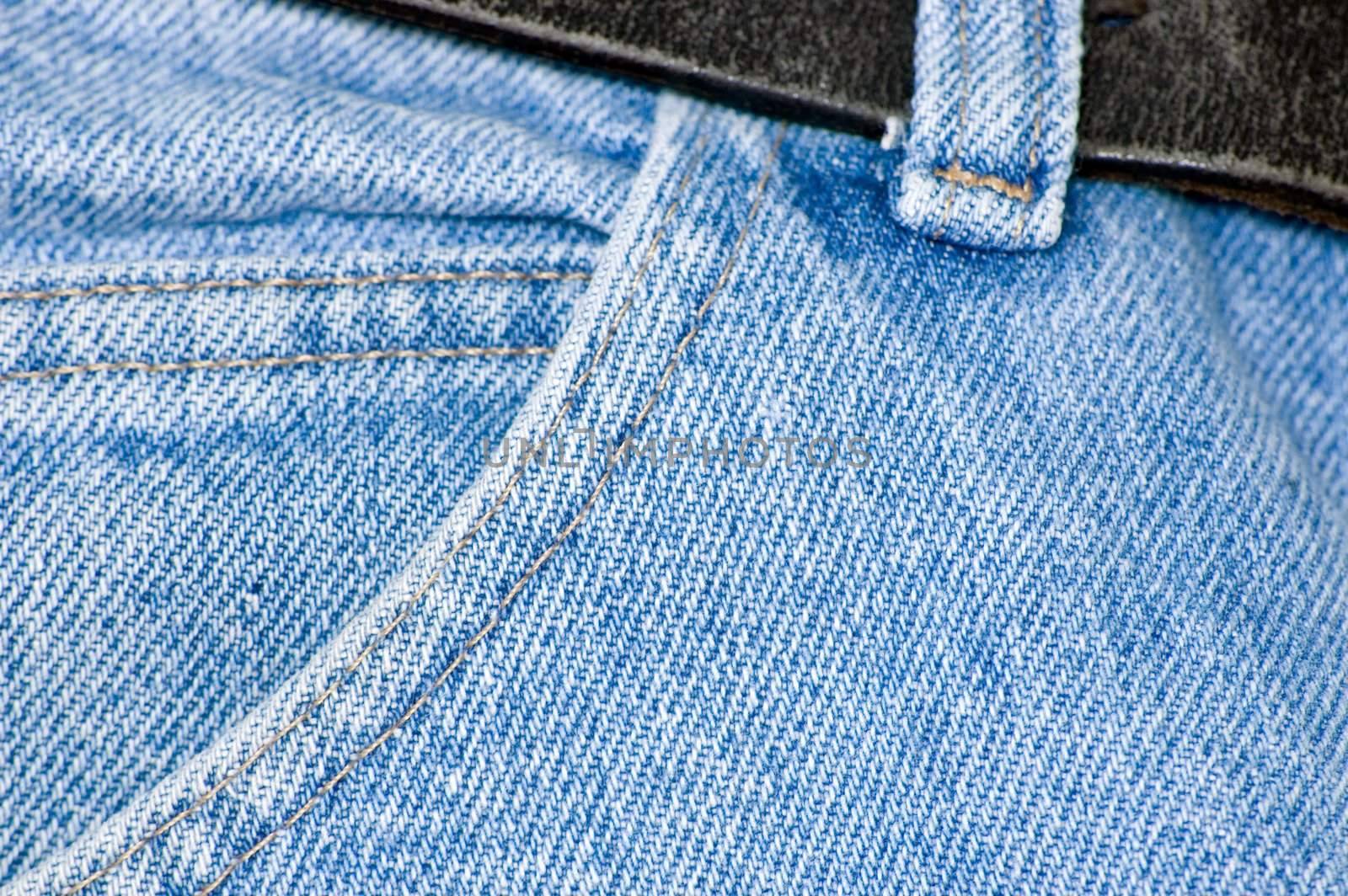 Change pocket on a pair of denim pants.