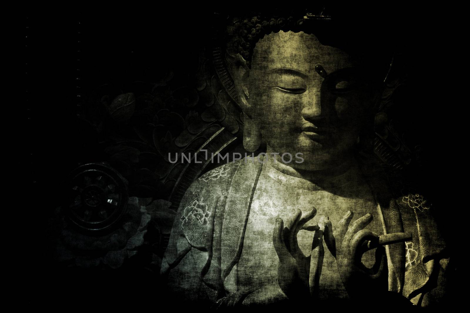Chinese Temple Abstract Background Wallpaper in Color Tones