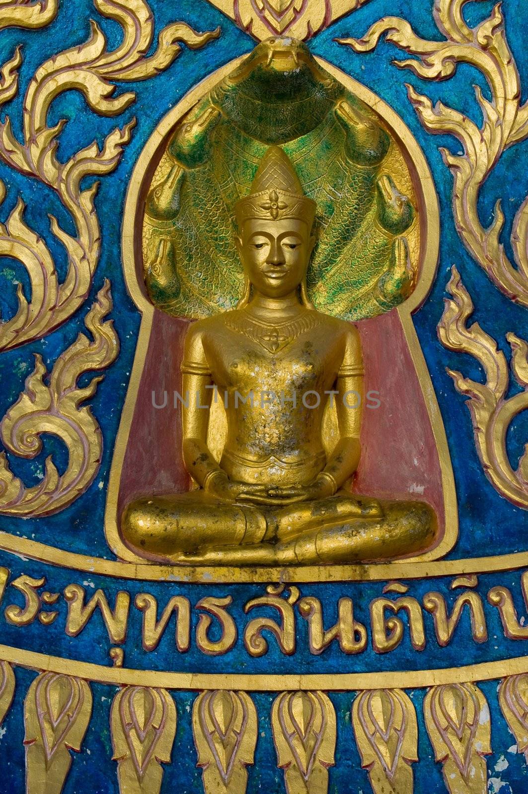 a golden buddha at the big buddha temple in koh samui