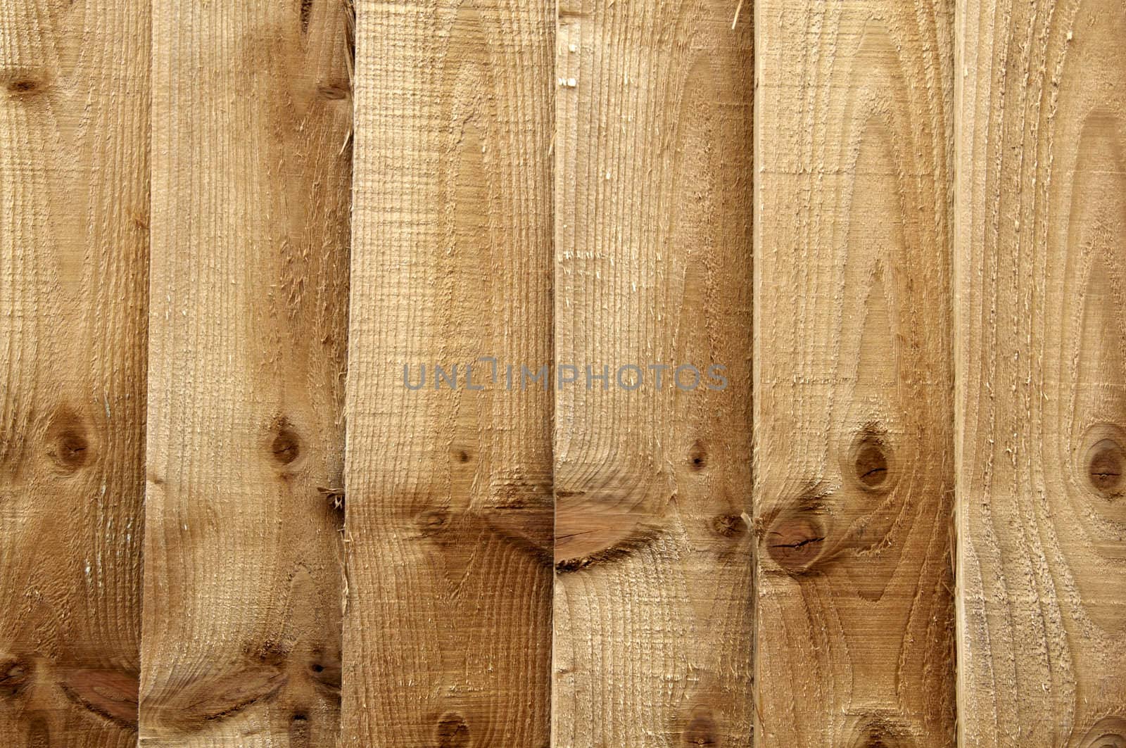 A close up detail of a wooden fence