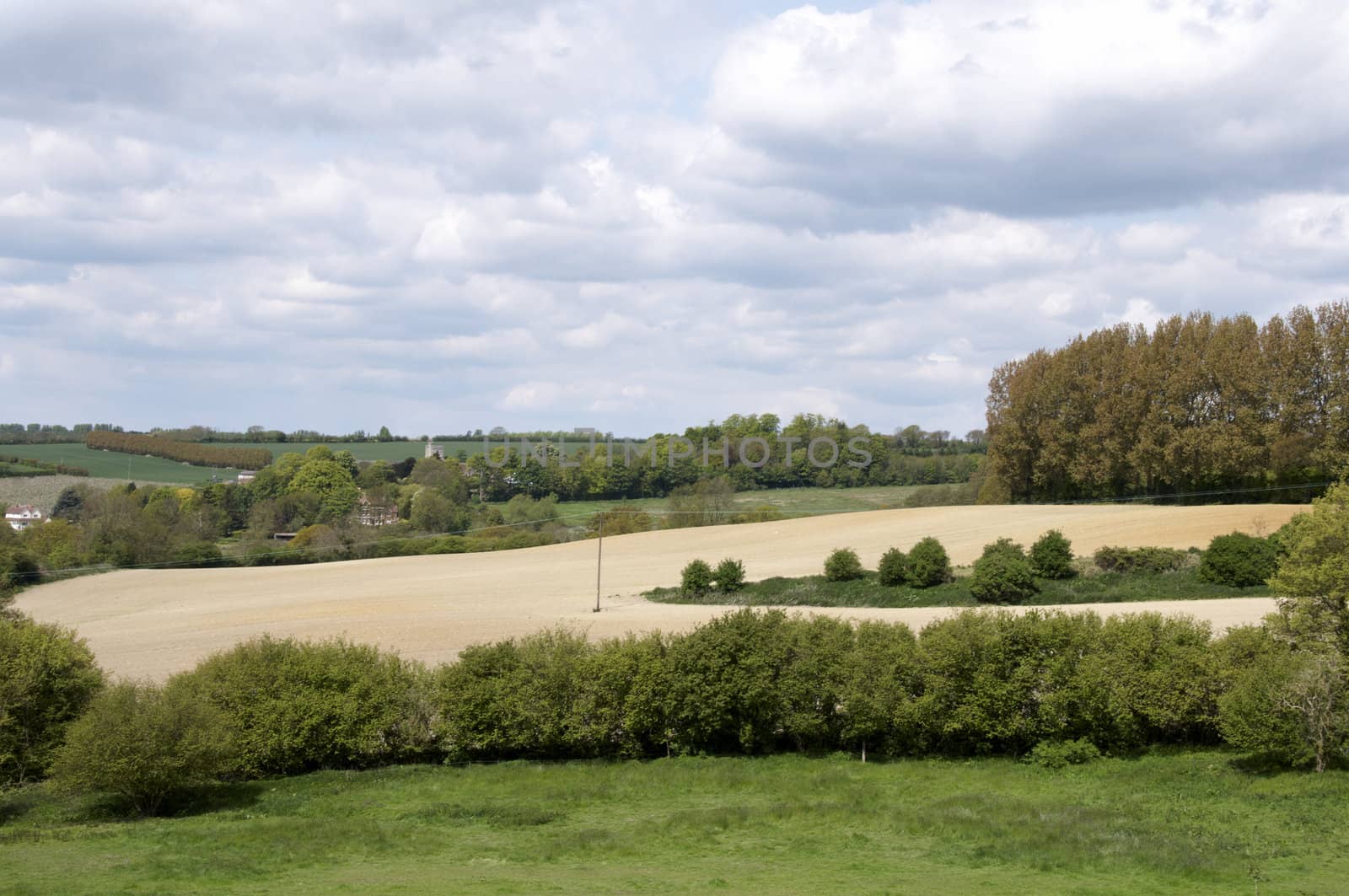A view of the Kent countryside in spring