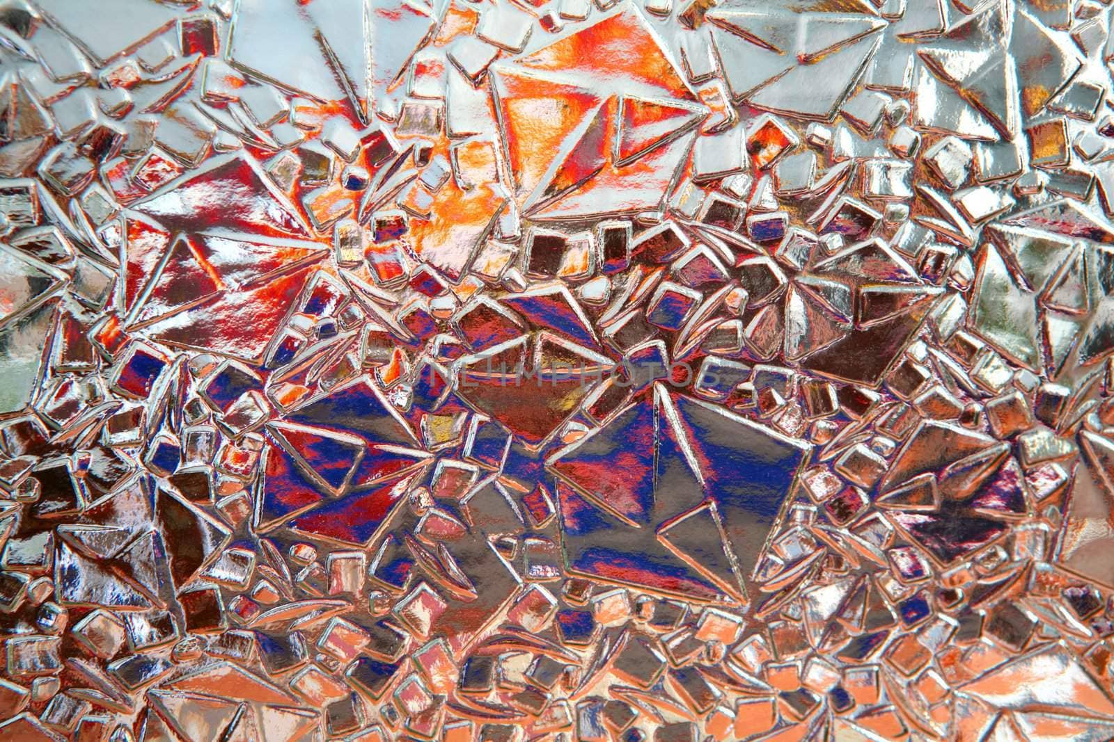 abstraction, glass translucent surface, looking like varicoloured ice