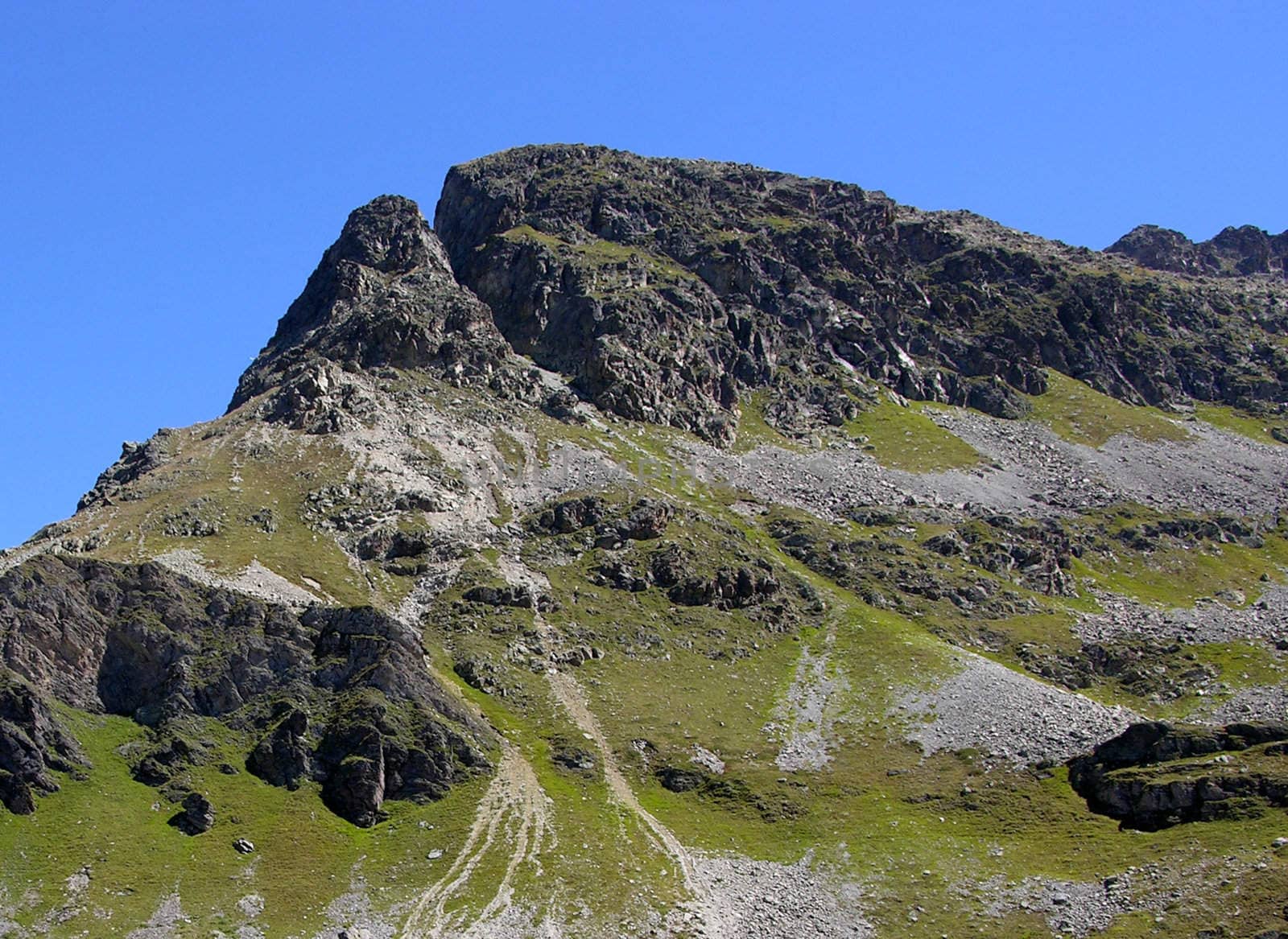 Mountains at Julier pass in Switzerland