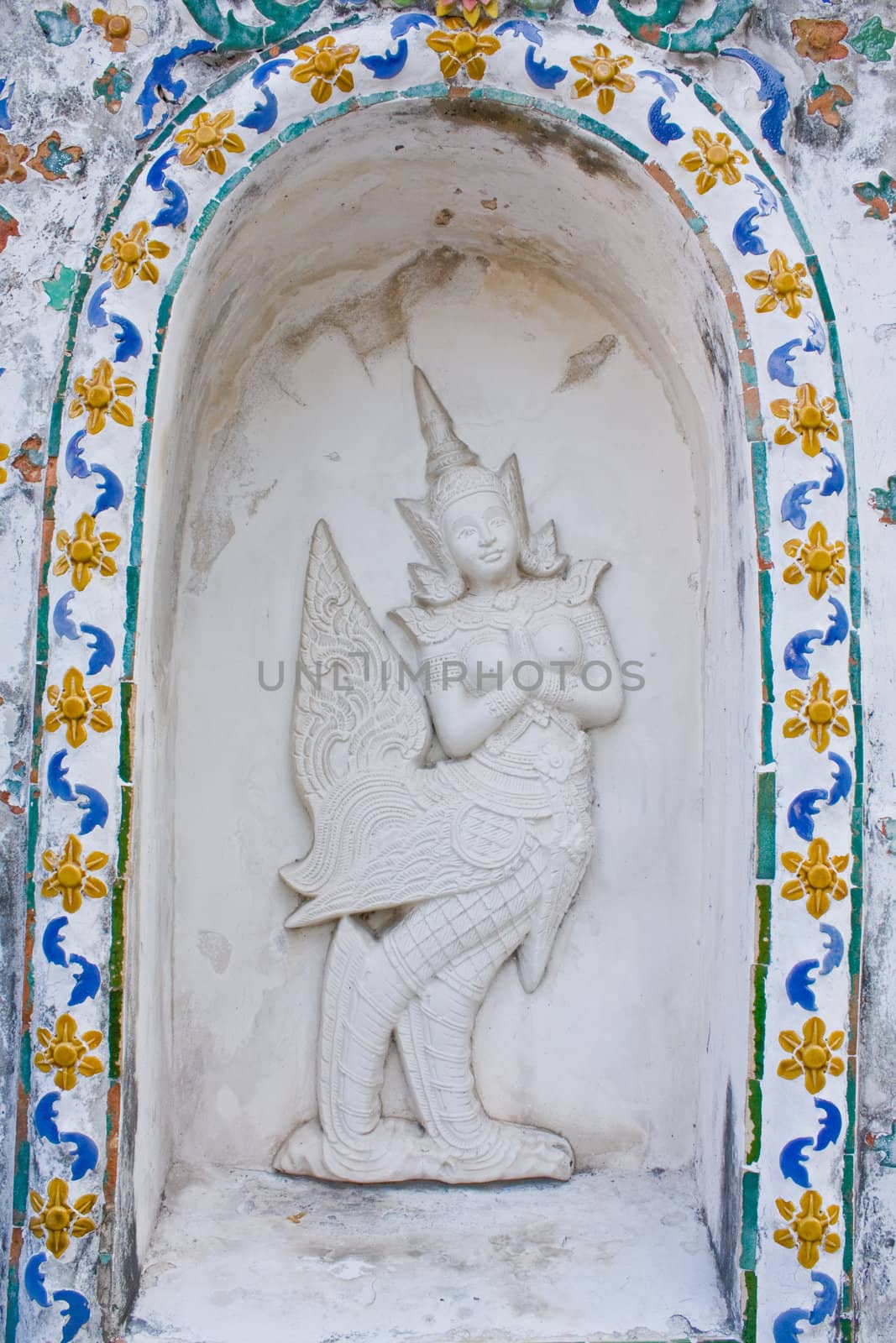 Angel decorated Stupa in Wat Arun