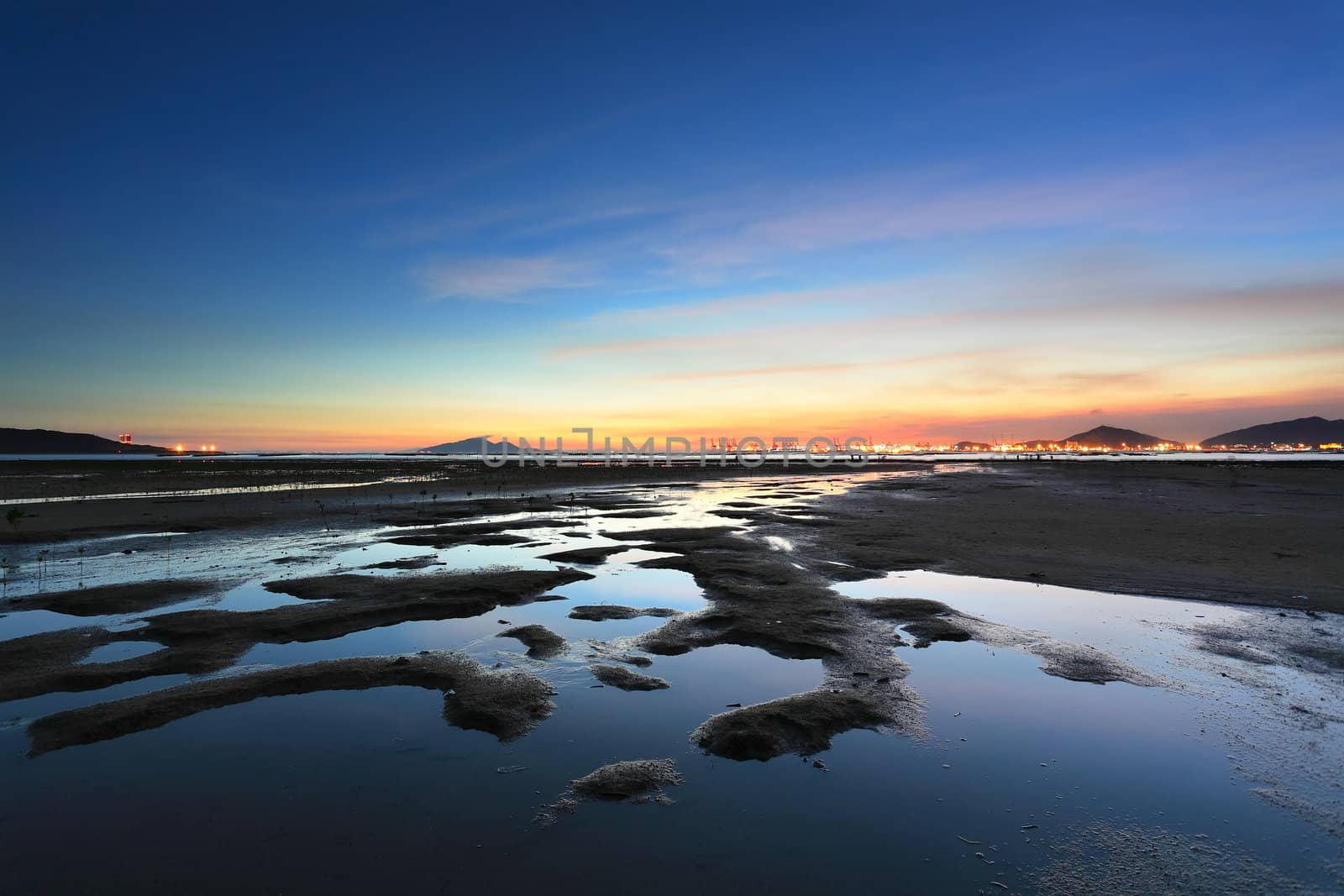 beach and sea sunset