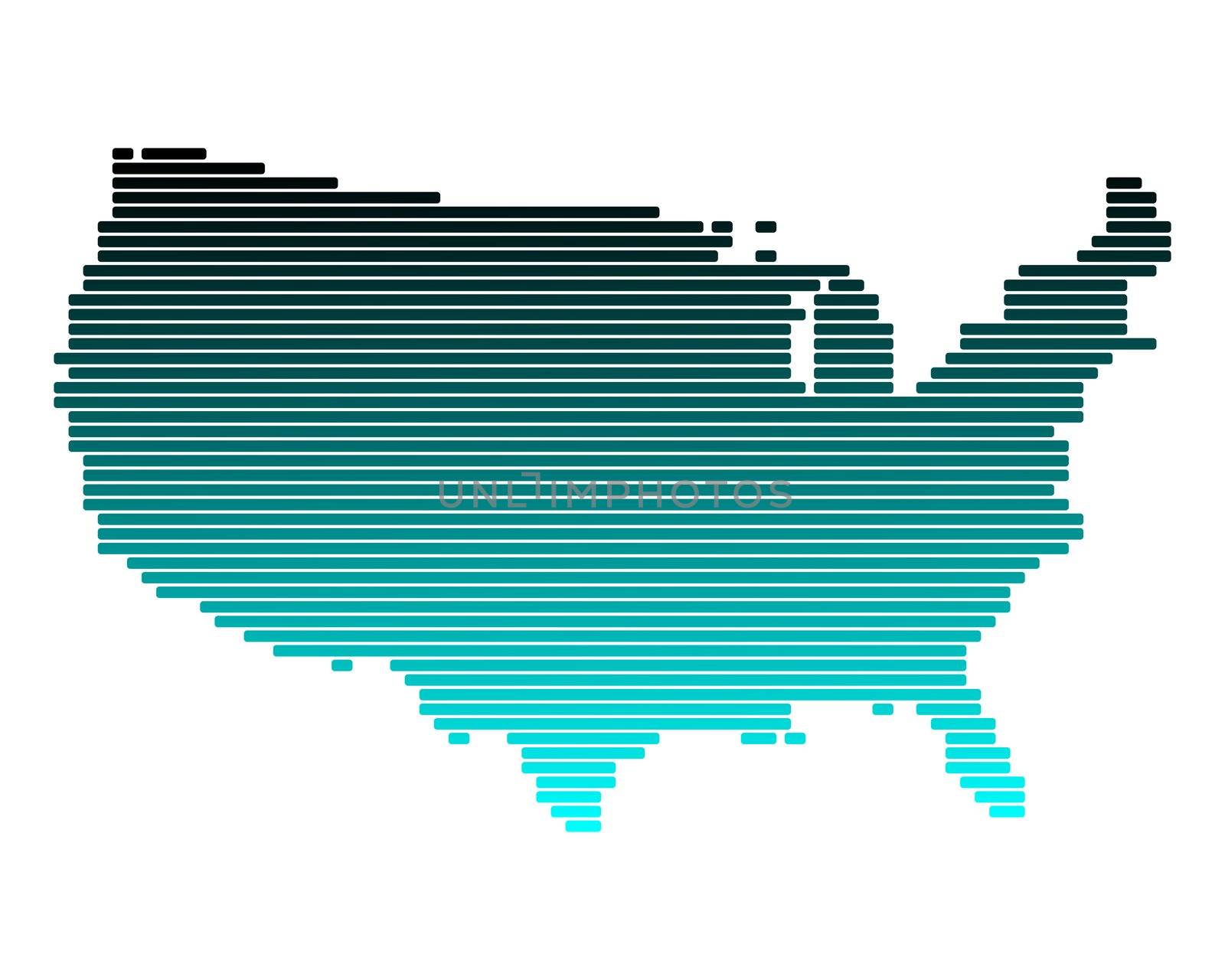 Vector map of United States