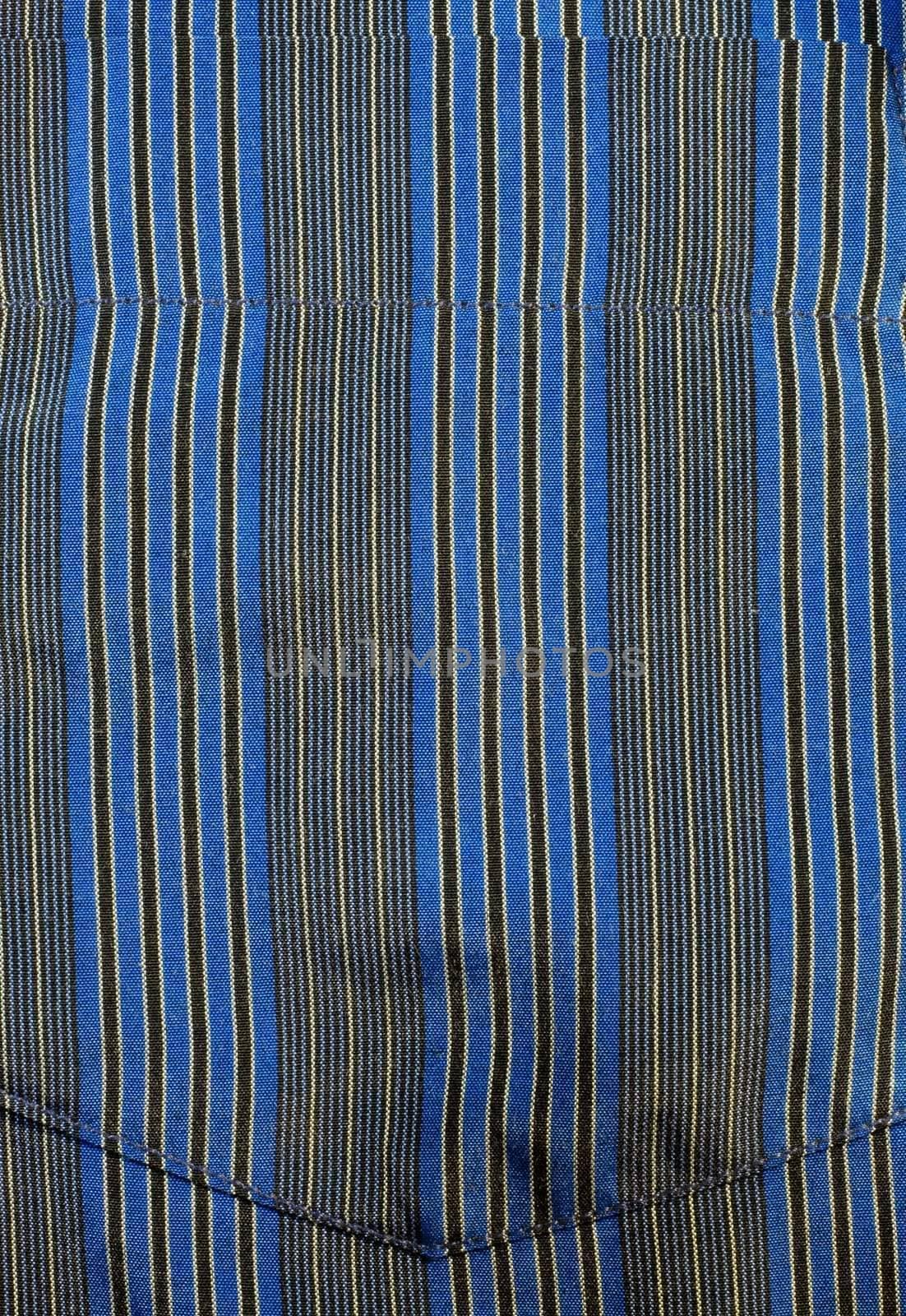 Blue Striped fabric pocket