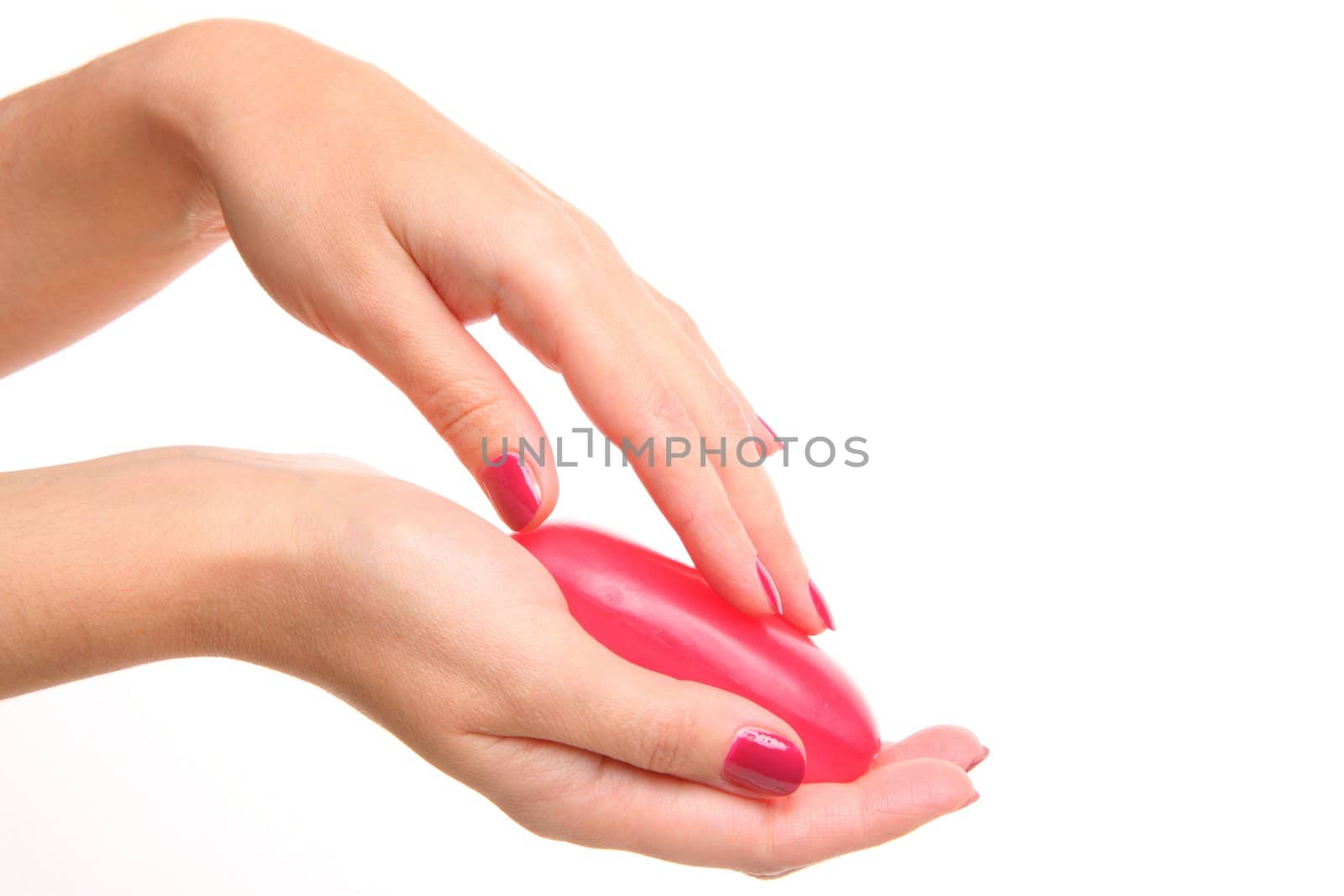 hands with soap, beautiful and graceful