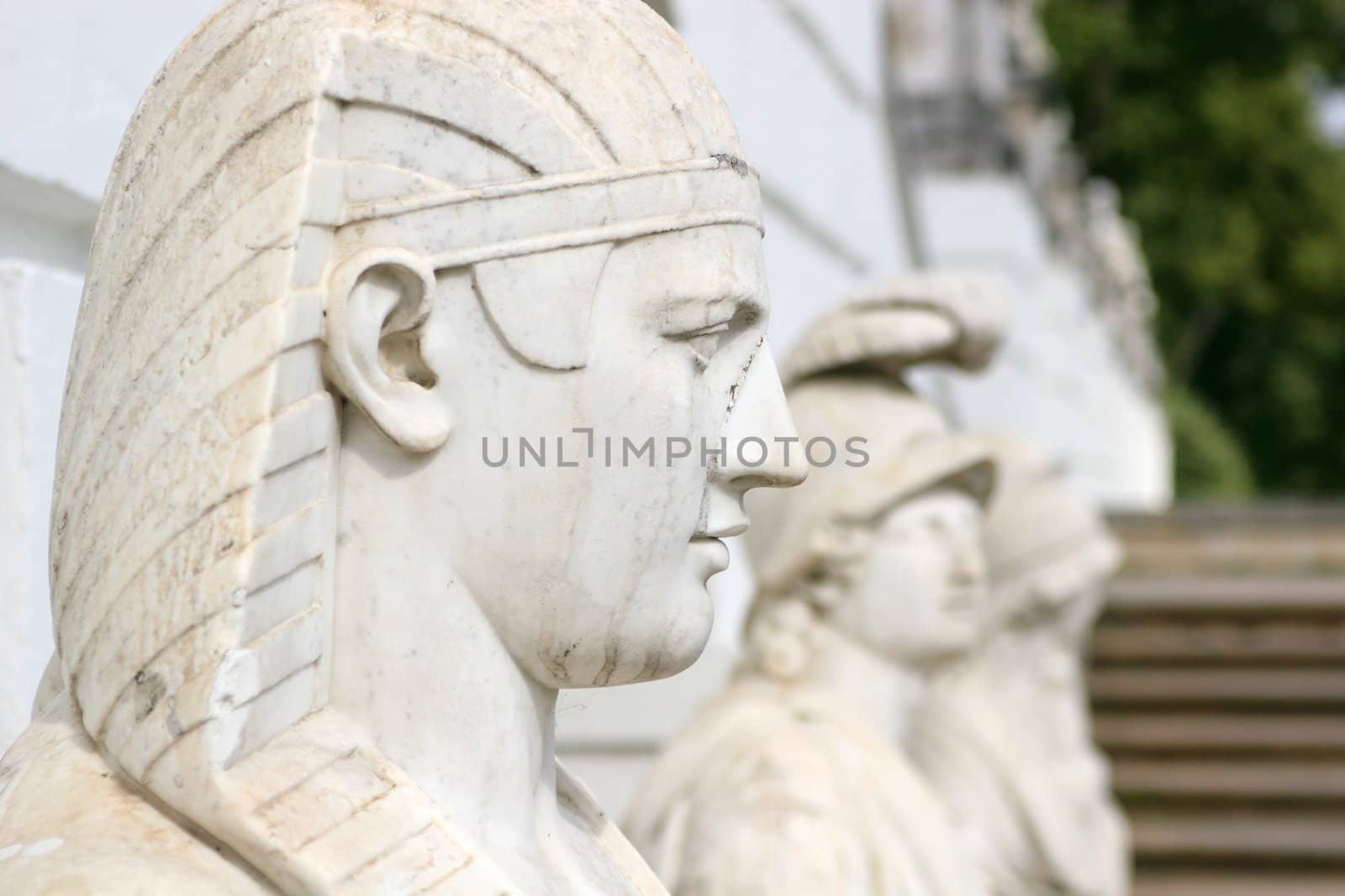 Fragment of the Antique Sculpture, Male Head in Helmet