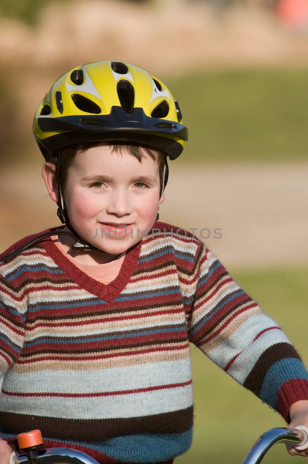 boy on bike, girl running beside him by rongreer