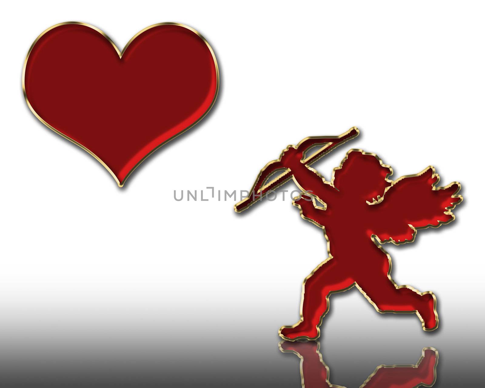 valentine's day red cupid illustration