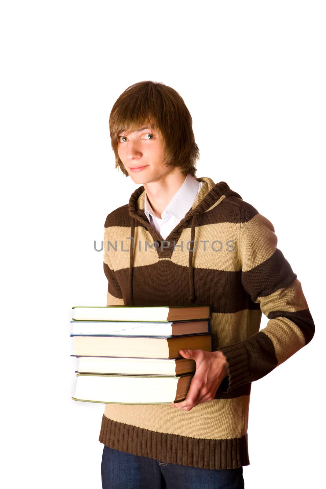 man holding books by olga_sweet