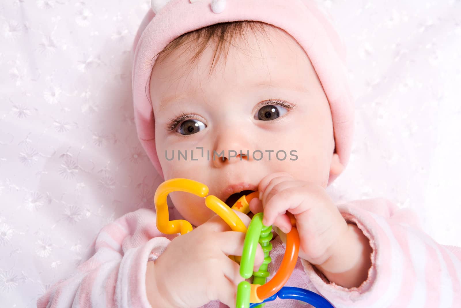 Baby with toy by olga_sweet