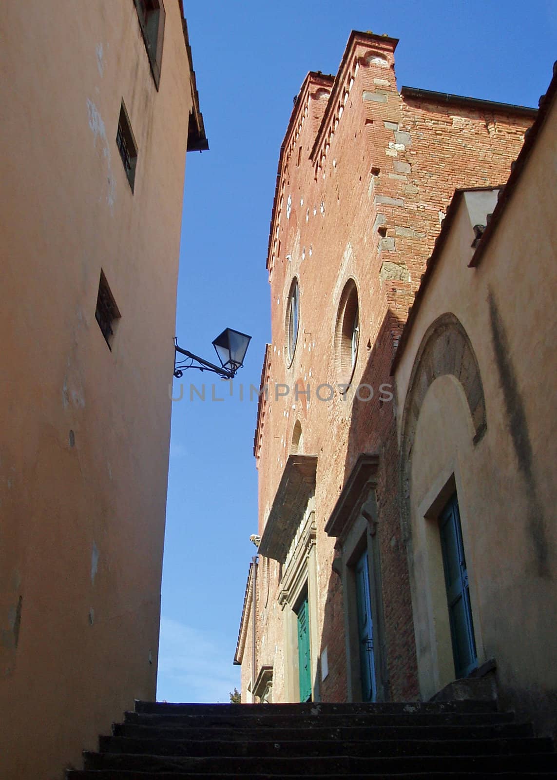 Steps and building in Tuscany Italy 