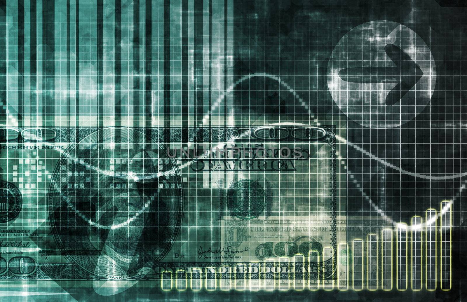 Investment Portfolio Art as a Abstract Background