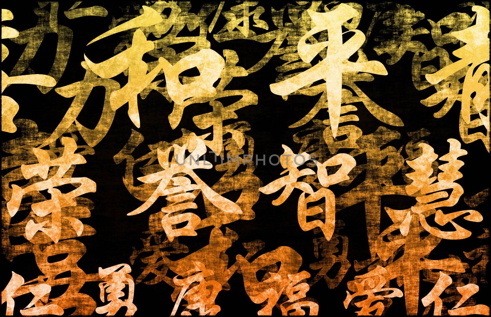 Orange Zen Grunge as a Abstract Background