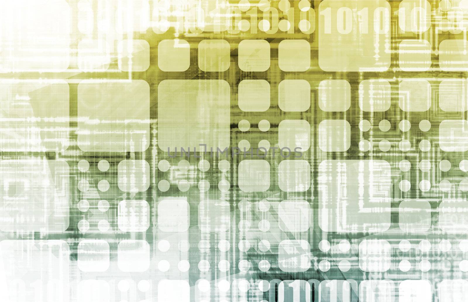 Futuristic Technology with a Digital Web Art