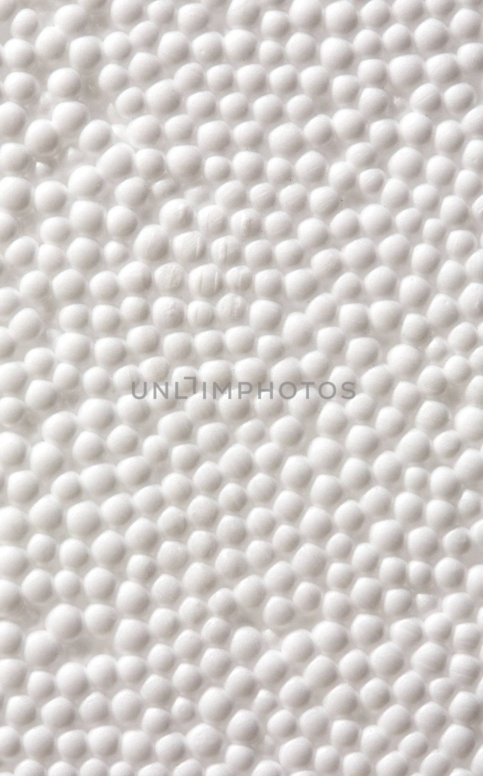 The bubble from foam plastic texture close-up