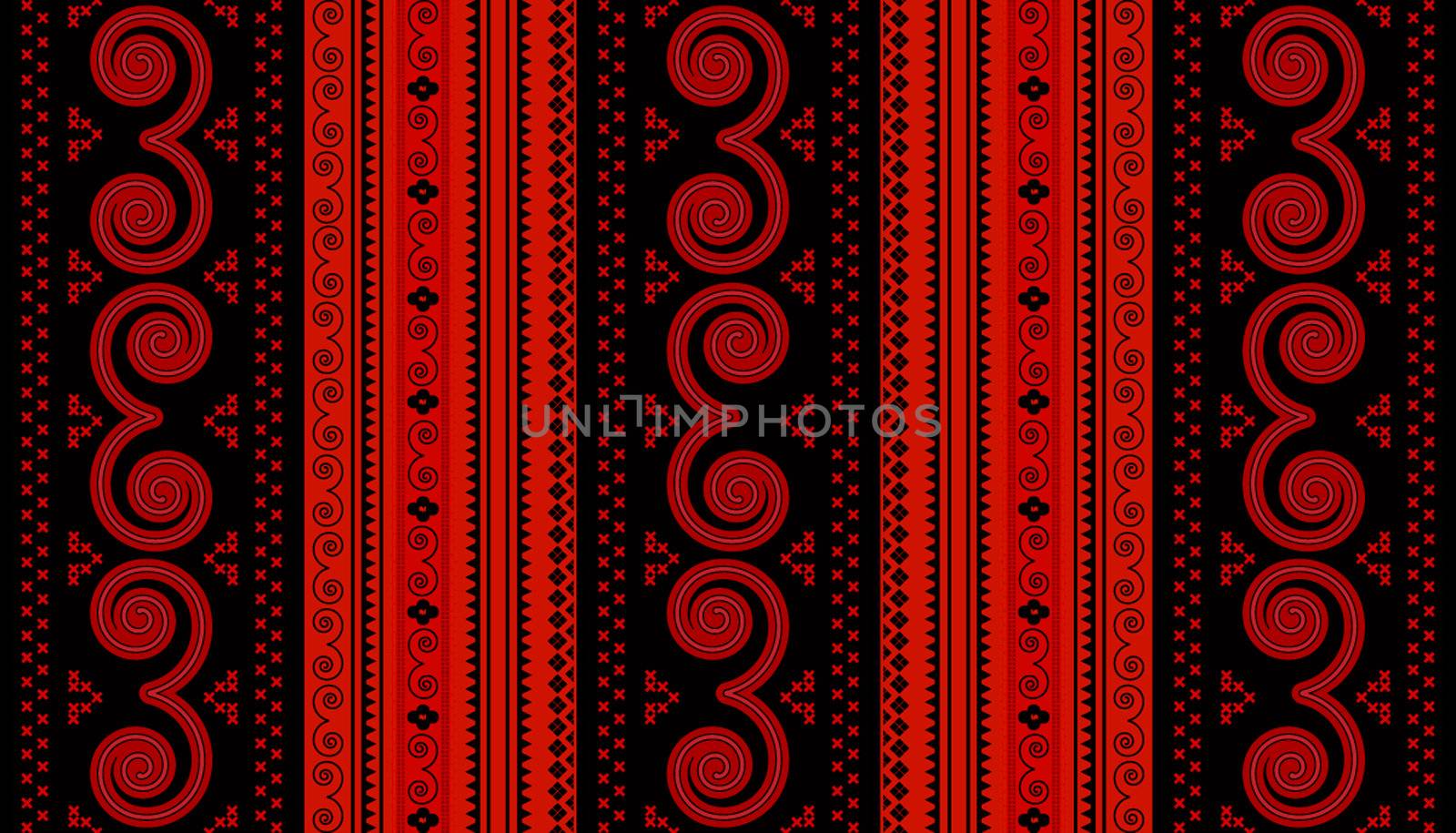 Ornamental design with repeating geometric shapes