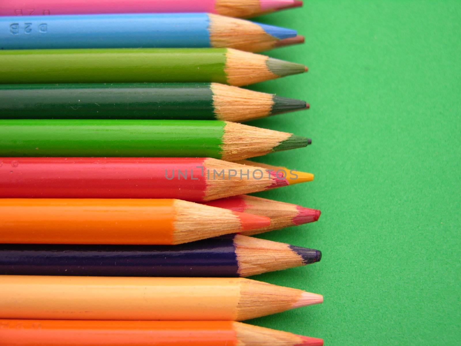 colored pencils ready for use in school or the office