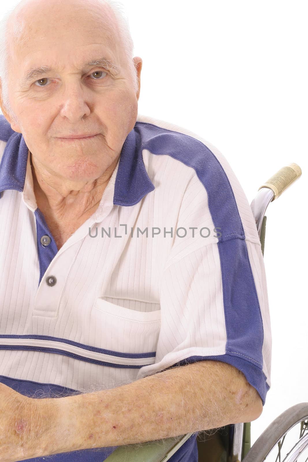 old man sitting in wheelchair