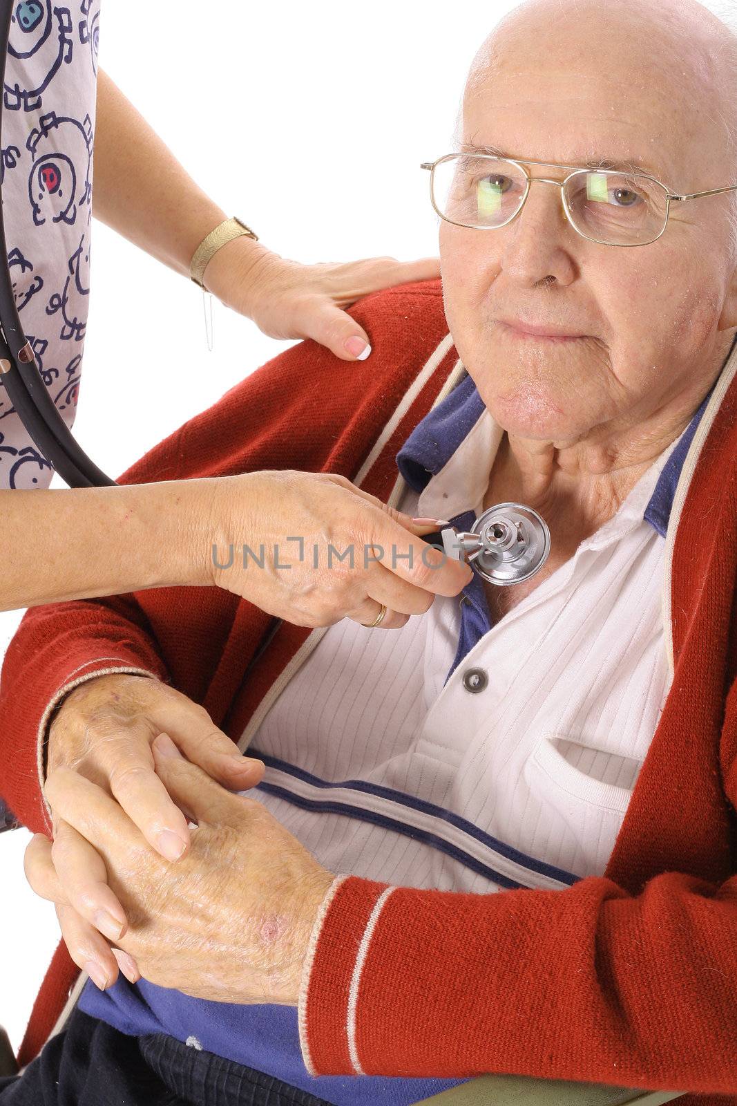 shot of a nurse checking heartbeat